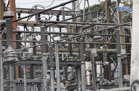 (May 14 2026) Grid Electricity lines at Meralco Diliman substation along commonwealth avenue pictured on Thursday May 14 2026. The NGCP has raised yellow and red alerts today due to shortages in power supply and power reserves from Luzon power plants, yellow alert will be on 3:01 PM – 4:00 PM and 10:01 PM – 11:00 PM while red alert affected areas may experience power outages from 4:01 PM – 10:00 PM  The Philippines frequently experiences power interruptions during the hot and dry months of April and May as electricity demand surges. Photo/Analy Labor