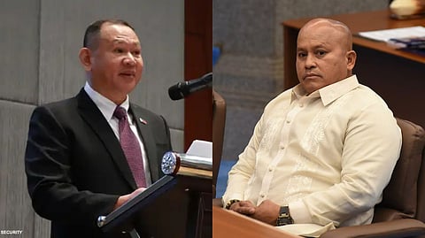 Senate Sergeant-at-Arms Ma. O Aplasca and Senator Ronald "Bato" dela Rosa. 