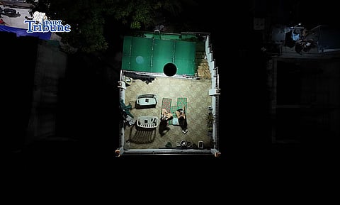 (May 15 2026) When Caloocan North experiences power outage on Thursday night May 14 2026, the Family stayed at the rooftop and enjoy playing with light from the solar. The Meralco is implementing rotational power interruptions (Manual Load Dropping) in parts of its franchise area due to Red alert raised by the National Grid Corporation of the Philippines (NGCP) over the Luzon Grid. Photo/Analy Labor