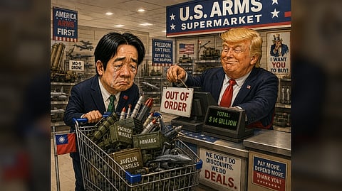 TRUMP said he had not decided whether to proceed with a major weapons sale, adding to uncertainty about US support for Taiwan.