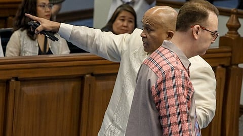 SENATOR Bato dela Rosa (back) and Senator Alan Peter Cayetano.