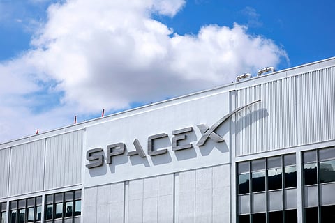 SPACEX logo is displayed at a SpaceX facility in Hawthorne, California. Elon Musk’s rocket and satellite company SpaceX has confidentially filed for an initial public offering in what may be one of the largest in history. 