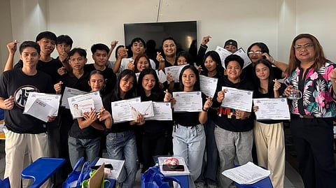 SCHOLARS show the assistance provided by the Office of Senator Christopher 'Bong' Go in Rizal province.
