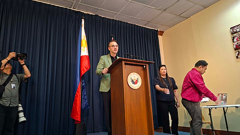 Senate President Alan Peter Cayetano, in a press conference prior to the impeachment trial on 18 May.