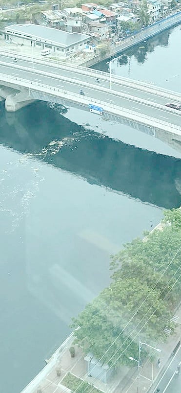 PILES of garbage and trash are seen floating on the Pasig River which prompted the suspension of ferry operations.