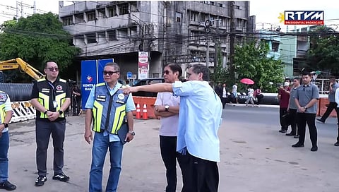 Marcos inspects Quezon City drainage project