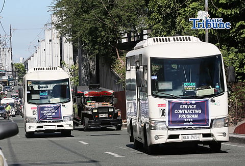 (May 22 2026) Modern jeepneys under the government’s Service Contracting Program (SCP) wait for passengers at the terminal and plying along Aurora Boulevard at in Quezon City on Friday, May 22, 2026. The Land Transportation Franchising and Regulatory Board (LTFRB), announced that the implementation of the Land-Based Service Contracting Program (LBSP), is set to end  today Friday May 22 at  11:59 p.m., The LBSP grants 20% fare discount to all regular passengers and a total of 40% discount to students, senior citizens and persons with disability. The program was intended to assist the commuters for a fast and affordable mass transport system. Photo/Analy Labor
