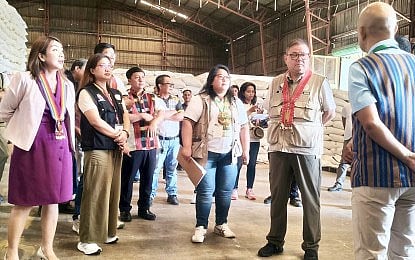 AGRICULTURE Secretary Francisco Tiu Laurel Jr. visits the National Food Authority warehouse in Tabuk City, Kalinga on Friday. During the visit, Laurel assured farmers that appropriate action would be taken on their request for a separate NFA facility dedicated to Kalinga growers.