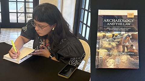 Atty. Kathleen Tantuico during the launch of her book "Archaeology and the Law: Legal Awareness and Advocacy in Philippine Archaeology" in Atencio-Libunao Hall in University of the Philippines Diliman last 22 May. 