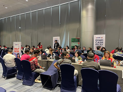 SUNDAY PAYOUT: More than 18,000 drivers of Grab, Move It and Angkas received Cash Relief Assistance worth P5,000 today, May 24 at SMX Convention Center, Pasay City and Palacio de Manila, Malate. (Photo from DSWD)