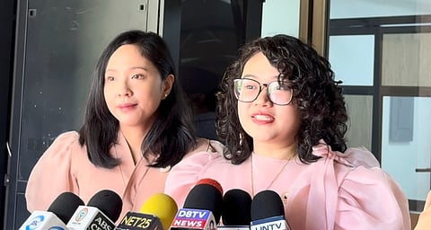 Kabataan Partylist Rep. Renee Co (right) and Gabriela Women's Partylist Rep. Sarah Elago (left)