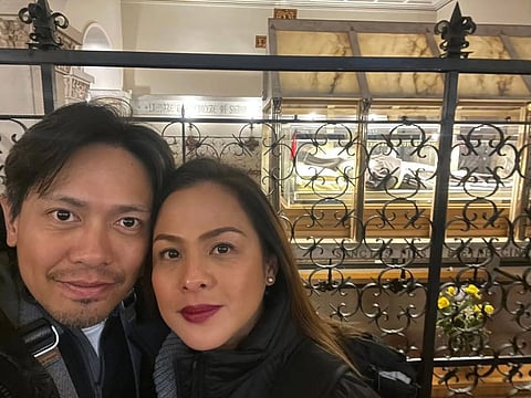 Nikki Valdez greets Saint Padre Pio