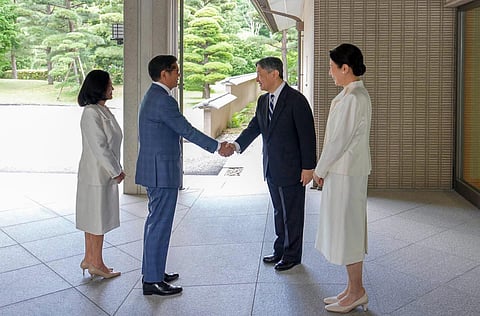 President Ferdinand Marcos Jr. and First Lady Liza Araneta Marcos bid farewell to Their Majesties, Japan Emperor Naruhito and Empress Masako, on Friday morning after their 4-day visit to Tokyo.