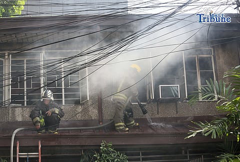 (May 30 2026)  Firefighters responded to the 1st alarm fire at Maningning corner Maamo street in Quezon City, on Saturday  May 30 2026, two residents reported injured and got a first degree burn during the fire. Photo/Analy Labor