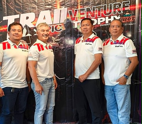 OFF-ROAD enthusiast and actor Albert Martinez (second from left) and organizers gather after announcing the Trail Venture Epic Trophy 2026 in Quezon City.