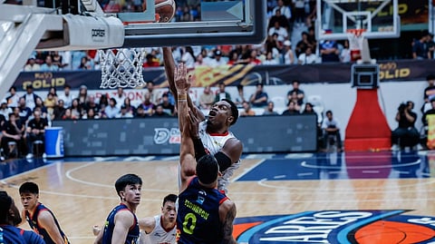 JUSTIN Brownlee powers Barangay Ginebra to a 118-107 win over Rain or Shine on Sunday to make the PBA Commissioner’s Cup finals at the Ynares Center in Antipolo.