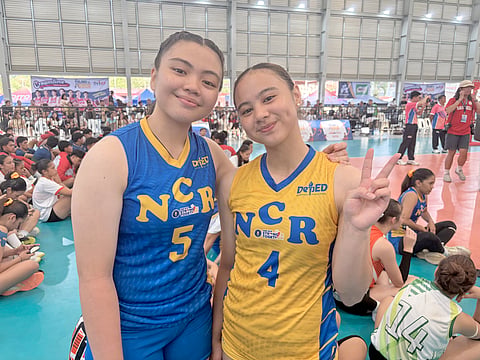 GHENIEVIB Belen (left) and Chasliey Naomi Pepito are proudly representing the National Capital Region just like their ates did in the Palarong Pambansa.
