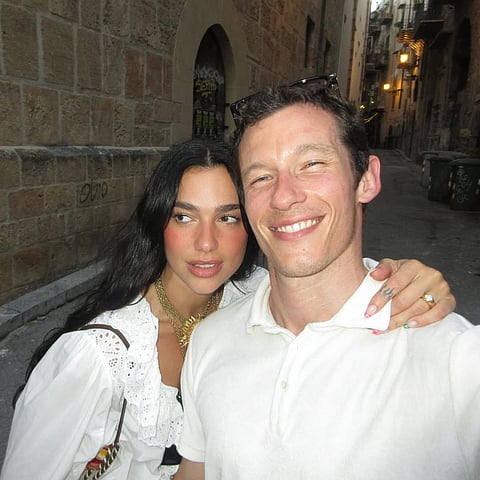 Dua Lipa and Callum Turner in Palermo, Italy, on 23 July last year, via Instagram.