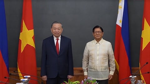Visiting Vietnamese President Tô Lâm and President Ferdinand R. Marcos Jr. in a bilateral meeting held this Monday morning in Malacañang. The meeting aims to enhance defense and economic relations between the two countries amid tensions in the South China Sea.