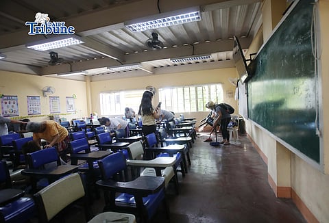 (June 01 2026)  The 4Ps member parents start cleaning the school room at Bagong Silangan Elementary School in Quezon City on Monday June 1 2026, as the 2026 Brigada Eskwela, officially open, an annual nationwide initiative by the Department of Education (DepEd) to prepare public schools for the upcoming academic year. Photo/Analy Labor