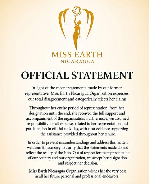 Miss Earth Nicaraguas Official Statement