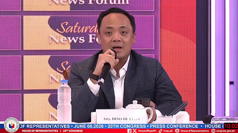 Team Pinas Convenor Atty. Dino de Leon attended the Saturday News Forum, June 6. (Photo screenshot from the House of the Representatives). 