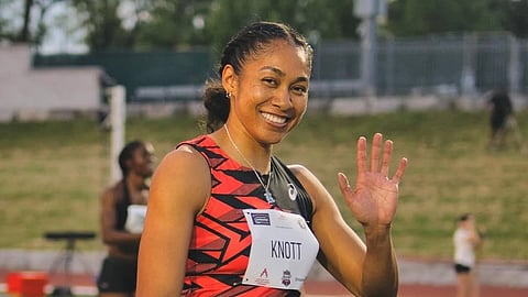 KRISTINA Knott banners the national squad that will see action in the ICTSI Philippine Athletic Championships starting Wednesday at the New Clark Athletics Stadium in Capas, Tarlac.