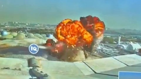 THIS grab taken from the CCTV images released by Kuwait's Directorate General of Civil Aviation shows an explosion following a drone strike at Terminal 1 of Kuwait International Airport on 3 June 2026. A Iranian drone strike on a passenger terminal in Kuwait's international airport killed one person and wounded 63 more, Kuwaiti officials said, as conflict escalated between Tehran and US forces in the Gulf.