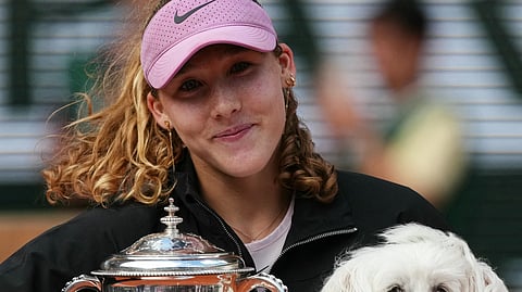 MIRRA Andreeva celebrates after beating Maja Chwalinska in the women’s singles final to emerge as the youngest French Open champion since Monica Seles 34 years ago.