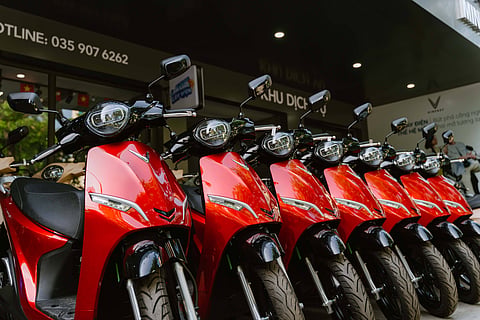 ELECTRIC motorcycles line up as VinFast prepares to bring its two-wheel lineup and battery-swapping plans to Filipino city riders.
