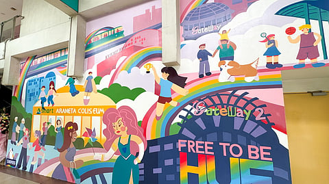 THE ‘Free to be HUE’ mural.