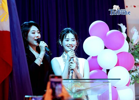(June 09 2026) Chinese actress Zhang Ying fei, more popularly known as her character Linda Walker in the C-drama “The Heiress Who Won With Brains," delivered message to give inspiration to the students of the Quezon City High School as she visits and donates school supplies with QC Mayor Joy Belmonte and members of the Federation Of Filipino Chinese Chambers Of Commerce & Industry, Inc. (FFCCCII) on Tuesday. Photo/Analy Labor
