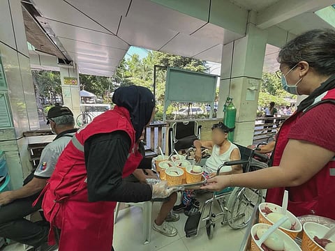 The Department of Social Welfare and Development (DSWD) provided hot and nutritious meals to 250 affected residents and patients at Dr. Jorge P. Royeca City Hospital in General Santos City on Tuesday (June 9).  (PHOTO from DSWD)