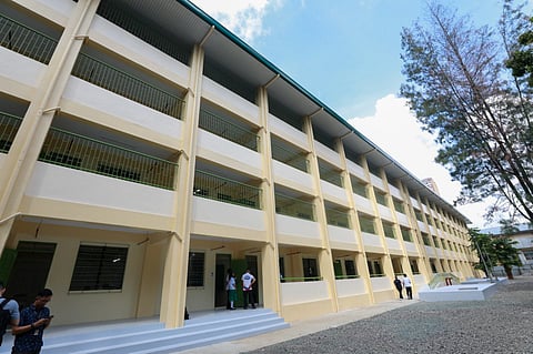 IN PHOTOS | President Ferdinand R. Marcos Jr. and Education Secretary Sonny Angara inspected two newly constructed, modern school buildings at San Francisco High School in Quezon City, fulfilling the administration's promise to rehabilitate the campus one year after a devastating fire. Completed ahead of schedule through the Department of Public Works and Highways (DPWH) and SM Supermalls, these fully equipped facilities have successfully addressed the classroom shortage and eliminated the need for shifting schedules for the school's 6,000 learners.