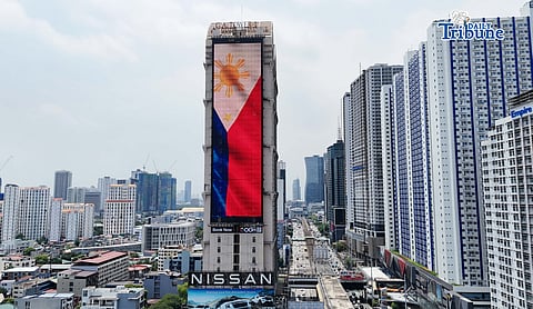 (June 11 2026)  The Philippine Flag displayed at the E-billboard in EDSA Mandaluyong on Thursday June 11 2025, ahead of the observance of Philippine Independence commemoration. Photo/Analy Labor