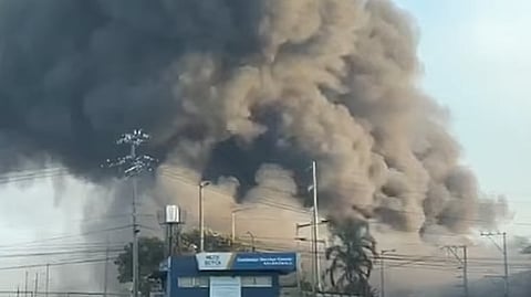 Fire at the Valenzuela Gateway Complex (VGC) on Thursday 