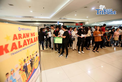 (June 12 2026) Hundreds of job seekers local and overseas flocked to SM Megamall Araw ng Kalayaan Job Fair,  for the interviews from companies offering various employment In partnership with the DOLE, Mandaluyong city on Friday June 12 2026. Photo/Analy Labor
