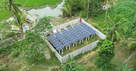 Solar-powered irrigation project in Leyte.