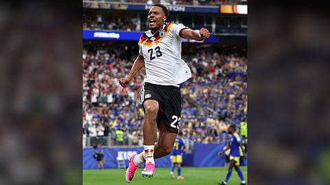 FELIX Nmecha celebrates after scoring the first goal that set the tone for Germany’s 7-1 crushing of Curacao in the preliminaries of the FIFA World Cup on Sunday.