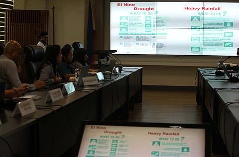 (June 15 2026) PAGASA officials hold a press conference in line with the observance of Typhoon and Flood Awareness Week (TFAW), held at the Amihan Conference Room of the PAGASA Science Garden Compound in Quezon City on Monday, June 15, 2026, as they give developments of the El Nino phenomenon which started last month and will persist until  2027. Photo/Analy Labor