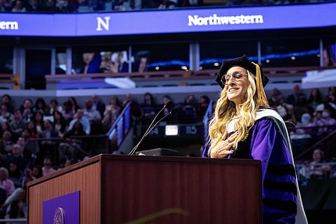 Sarah Jessica Parker delivers motivational speech at Northwestern University