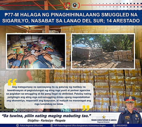 P77M smuggled cigarettes seized in Lanao del Sur