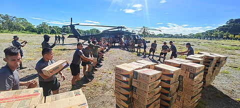JTF Agila airlifts nearly 5,000 food packs to isolated quake-hit communities