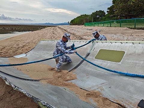 THE Philippine Coast Guard, through Coast Guard Sub-Station Lian, is monitoring an unidentified debris bearing foreign markings discovered along the shoreline of Sitio Talim, Barangay Luyahan, Lian, Batangas on 15 June.