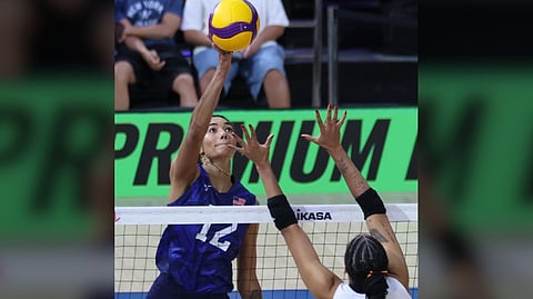 JORDAN Thompson provides the offensive muscles to lift the United States to a 25-20, 25-19, 25-12 win over the Dominican Republic in the Volleyball Nations League Week 2 on Wednesday.
