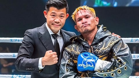 JOHNRIEL Casimero (right) and his promoter Koki Kameda are hoping to secure a mega fight with pound-for-pound king Naoya Inoue courtesy of Saudi promoter Turki Alalshik