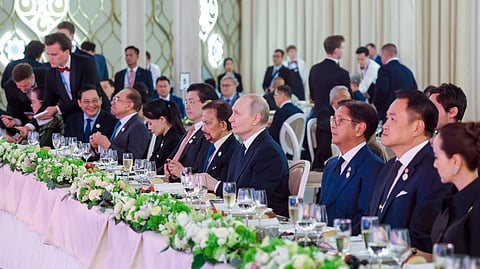 RUSSIAN President Vladimir Putin (sixth from left) and President Ferdinand Marcos Jr. (seventh from left) co-chair the Association of Southeast Asian Nations-Russia Commemorative Summit in Kazan, which brought together regional leaders to discuss enhanced economic and energy cooperation.