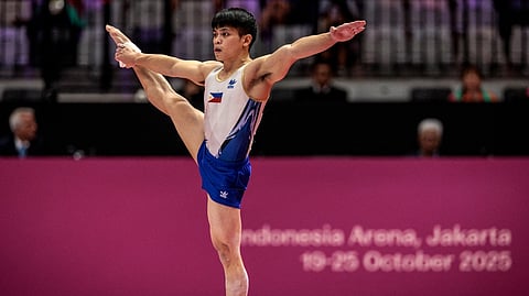PARIS Olympics double Olympic gold medalist Carlos Yulo makes heads turns anew after winning top honors in the floor exercise of the 13th Senior Artistic Gymnastics Asian Championships in China.