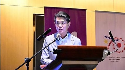 Japanese Ambassador ENDO Kazuya delivers remarks during the Japan Foundation Manila’s 30th anniversary reception at The Theatre at Solaire in Parañaque City on 20 June.