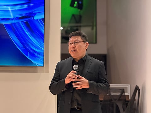 Winston Damarillo, founder and chief executive officer of NMBLR.ai, discusses the company’s growth outlook and expansion plans during a media briefing in Makati City on Tuesday.